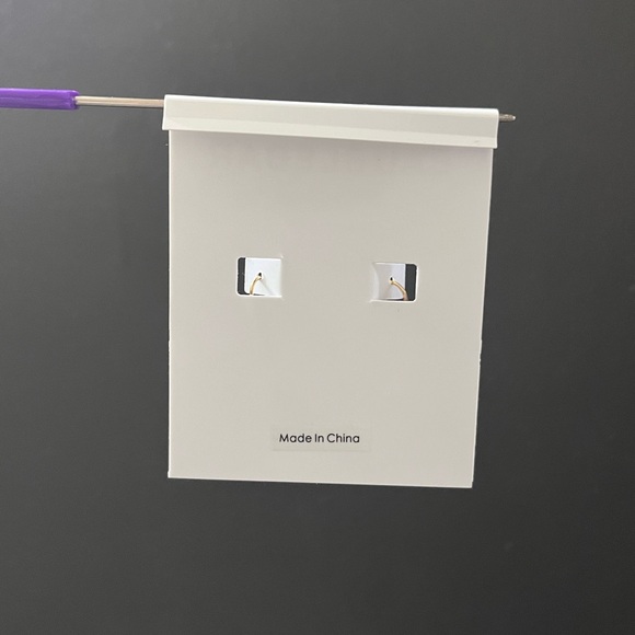 BaubleBar Gold and Pink Diamond Safety Pin Earings - Picture 2 of 6